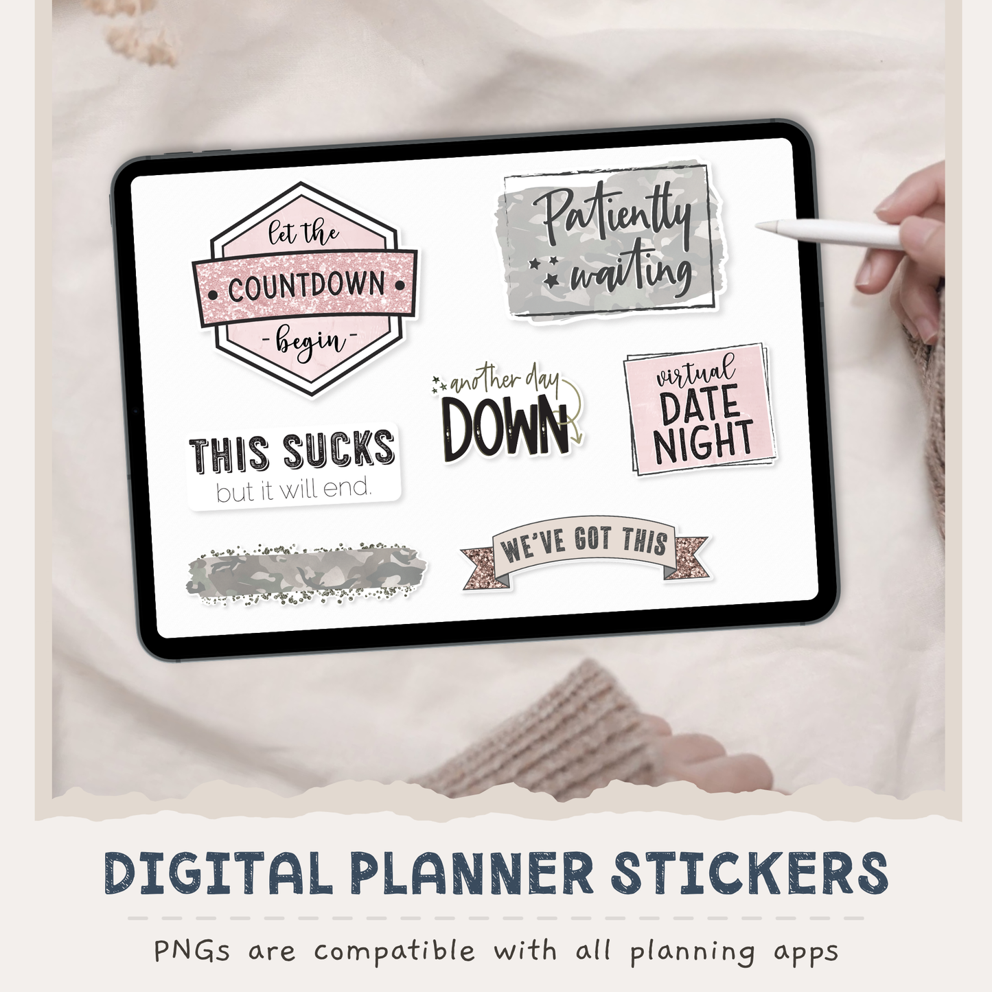 Deployment Digital Planner Stickers