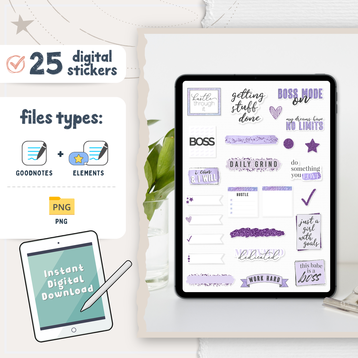 Boss Digital Planner Stickers