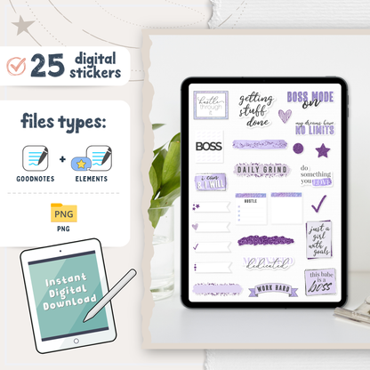 Boss Digital Planner Stickers