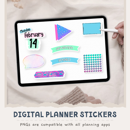 90s Memphis Digital Planner Stickers