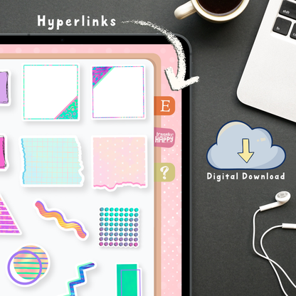 90s Memphis Digital Planner Stickers