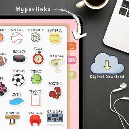 Extracurricular Digital Planner Stickers