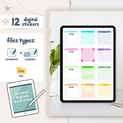 Sticky Notes Digital Planner Stickers
