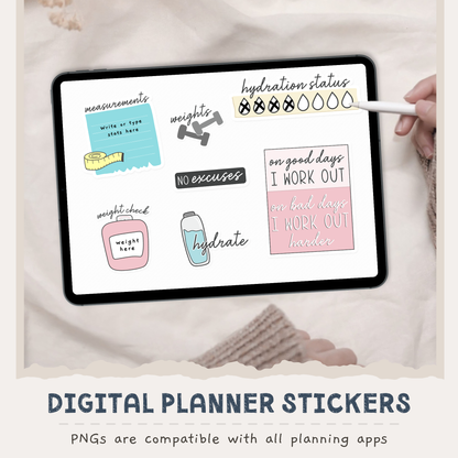 Workout Digital Planner Stickers
