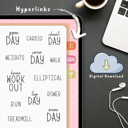 Workout Digital Planner Stickers