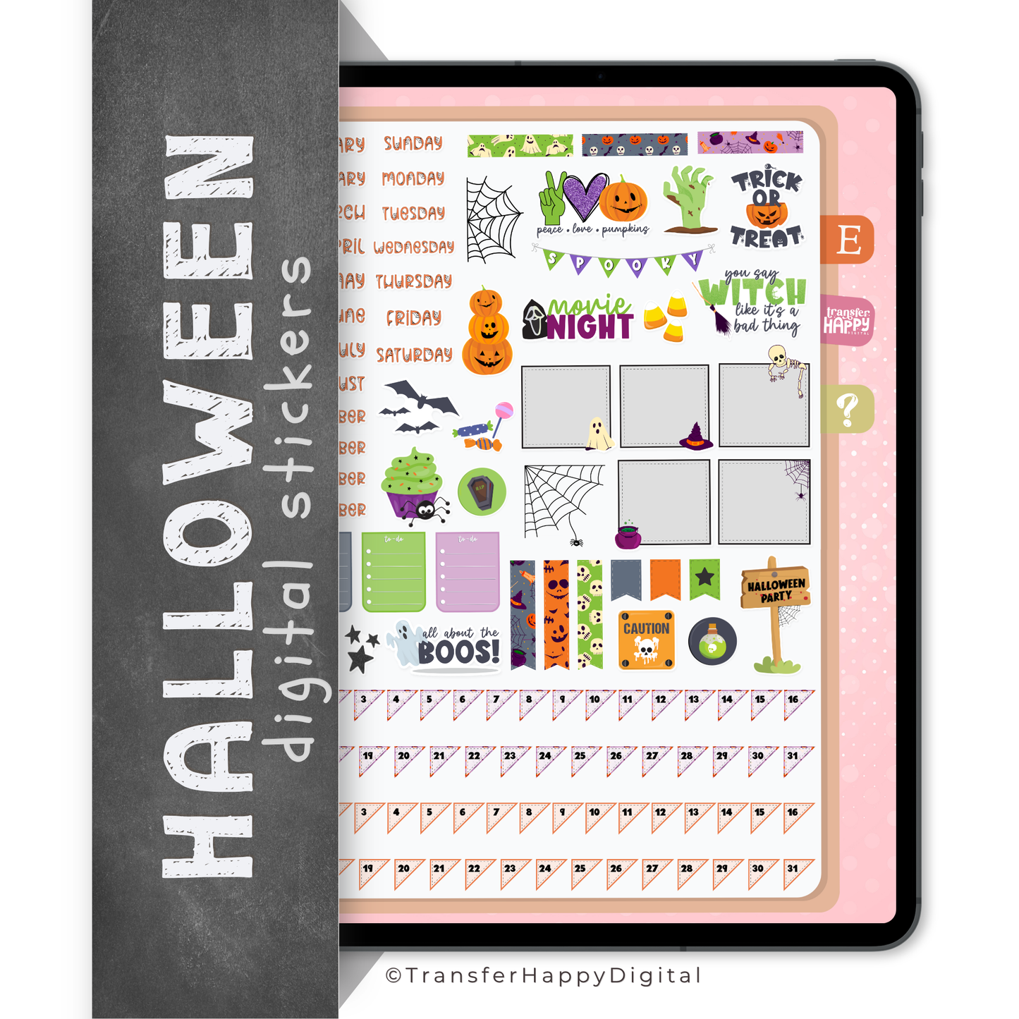 Halloween Digital Planner Stickers