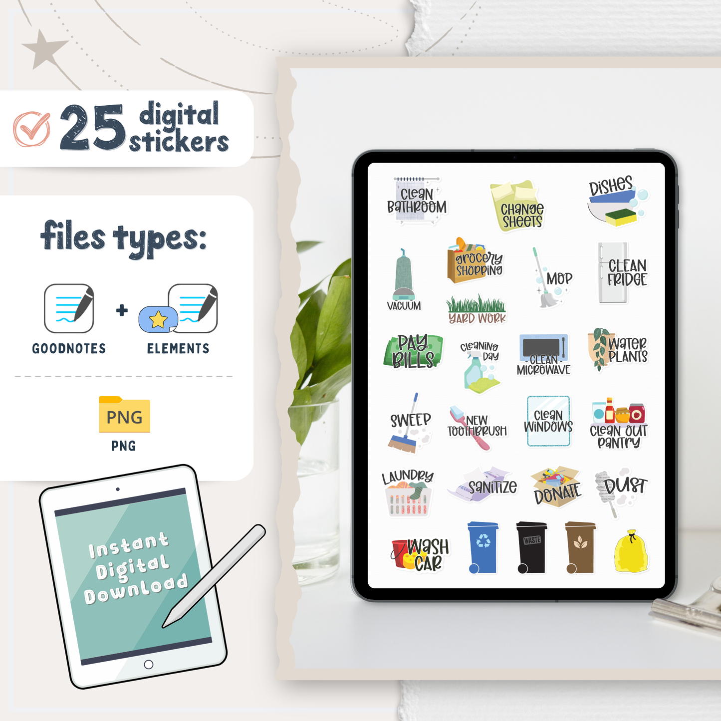 Household Chores Planner Stickers