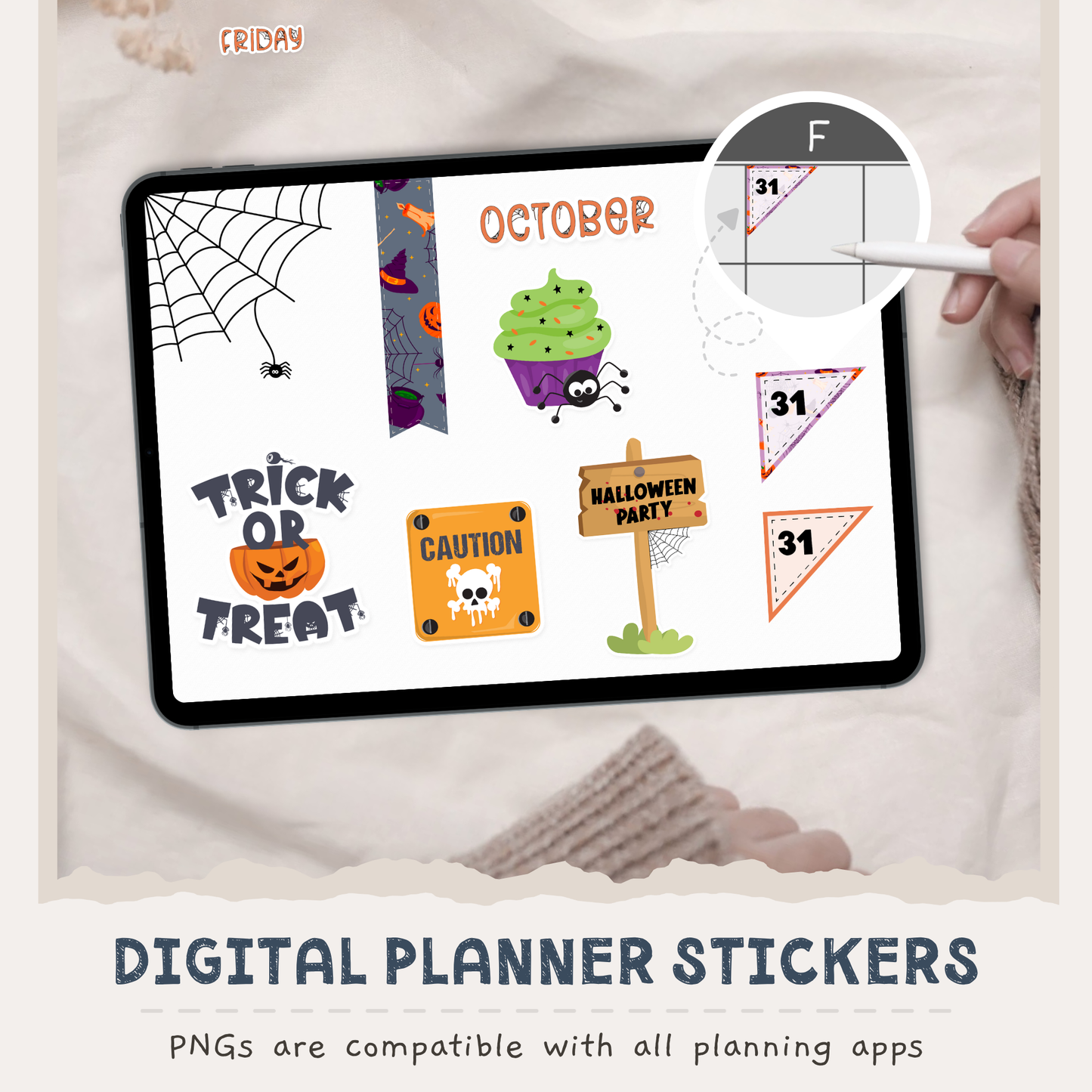 Halloween Digital Planner Stickers