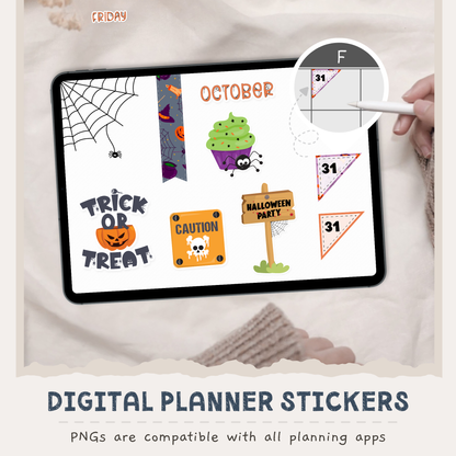 Halloween Digital Planner Stickers
