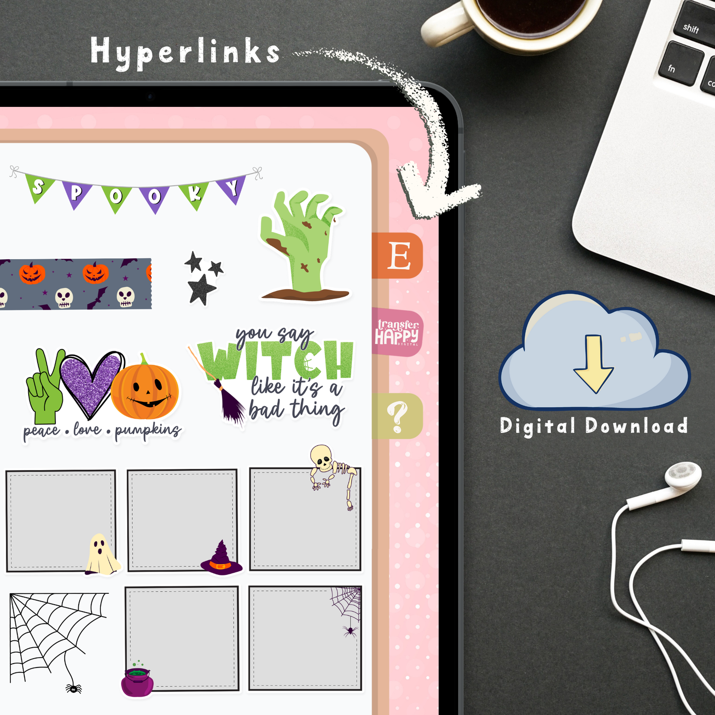 Halloween Digital Planner Stickers