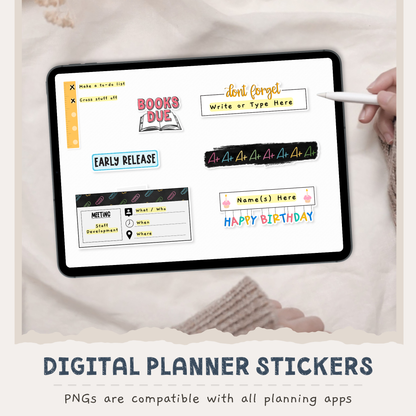 School Digital Planner Stickers