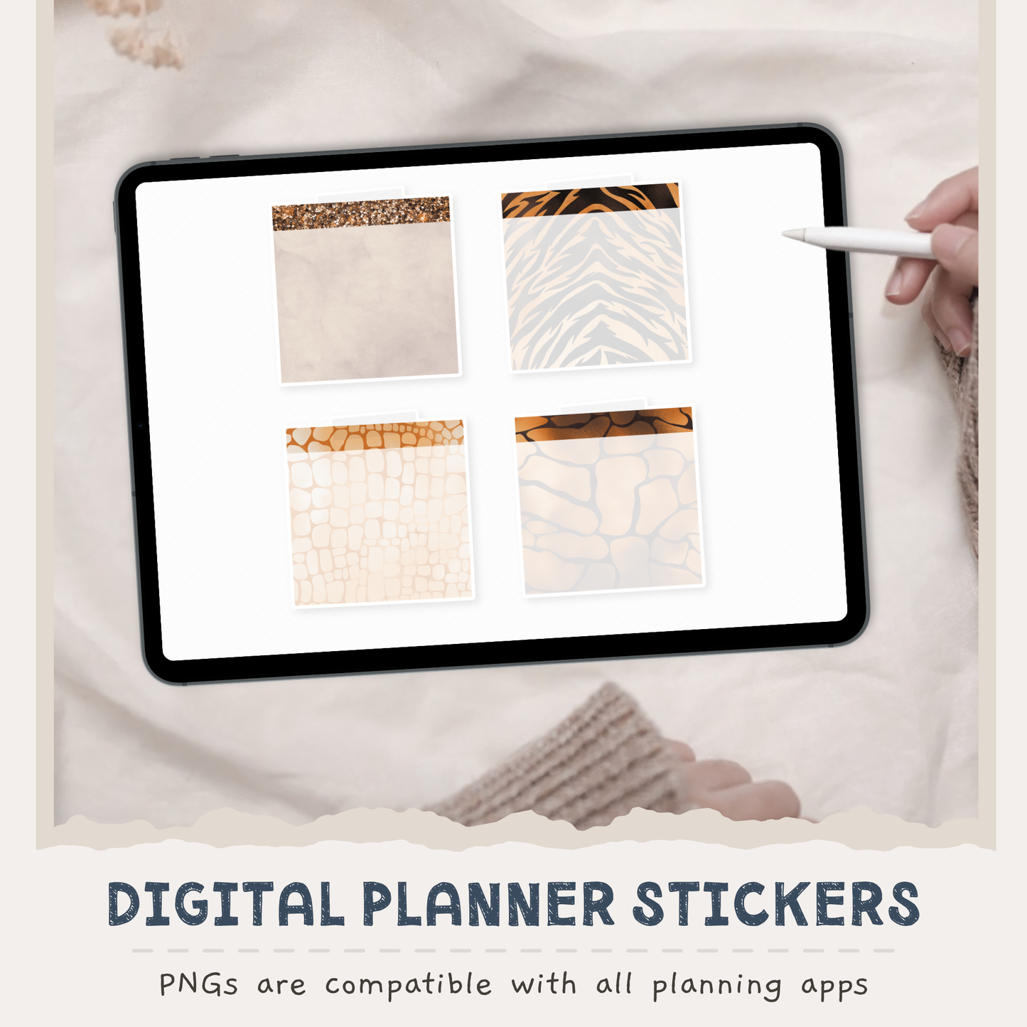 Animal Print Digital Planner Stickers