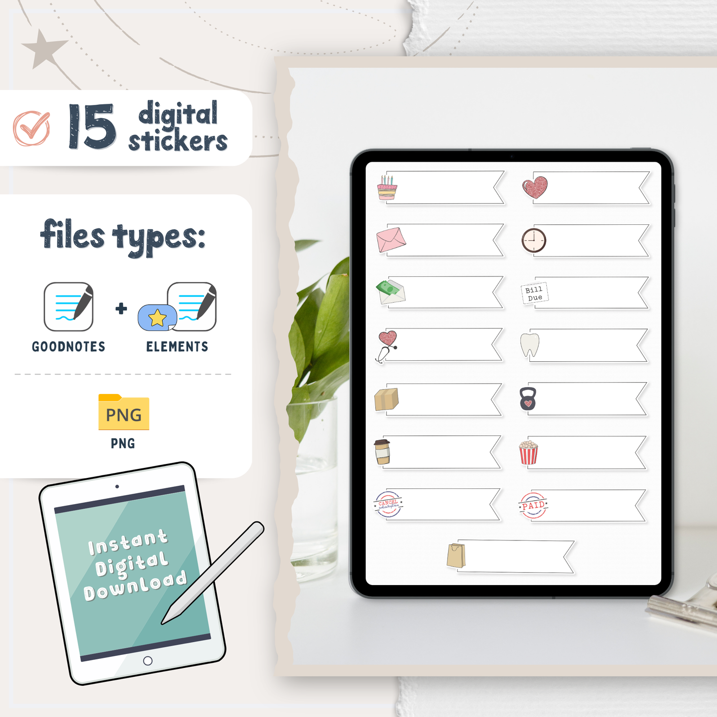 To-Do List Digital Planner Stickers