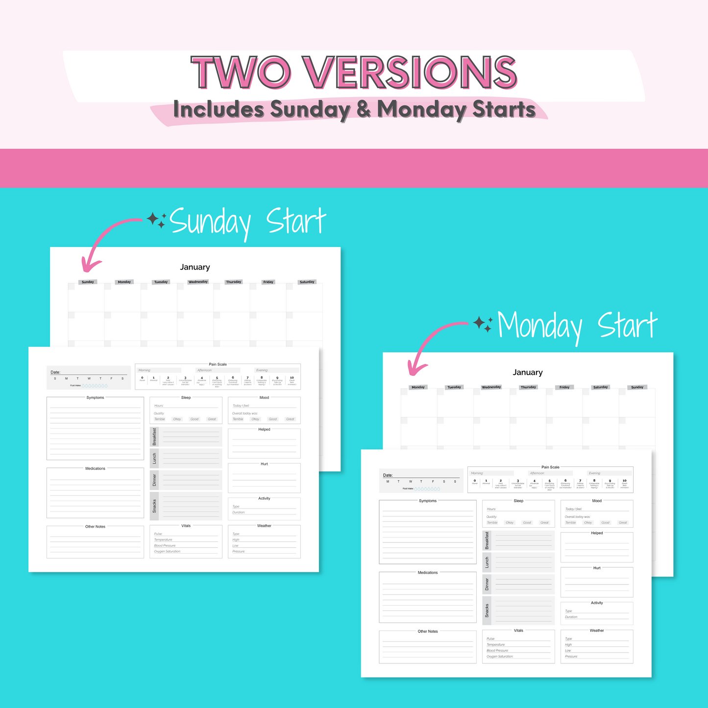 Symptom Tracker Planner