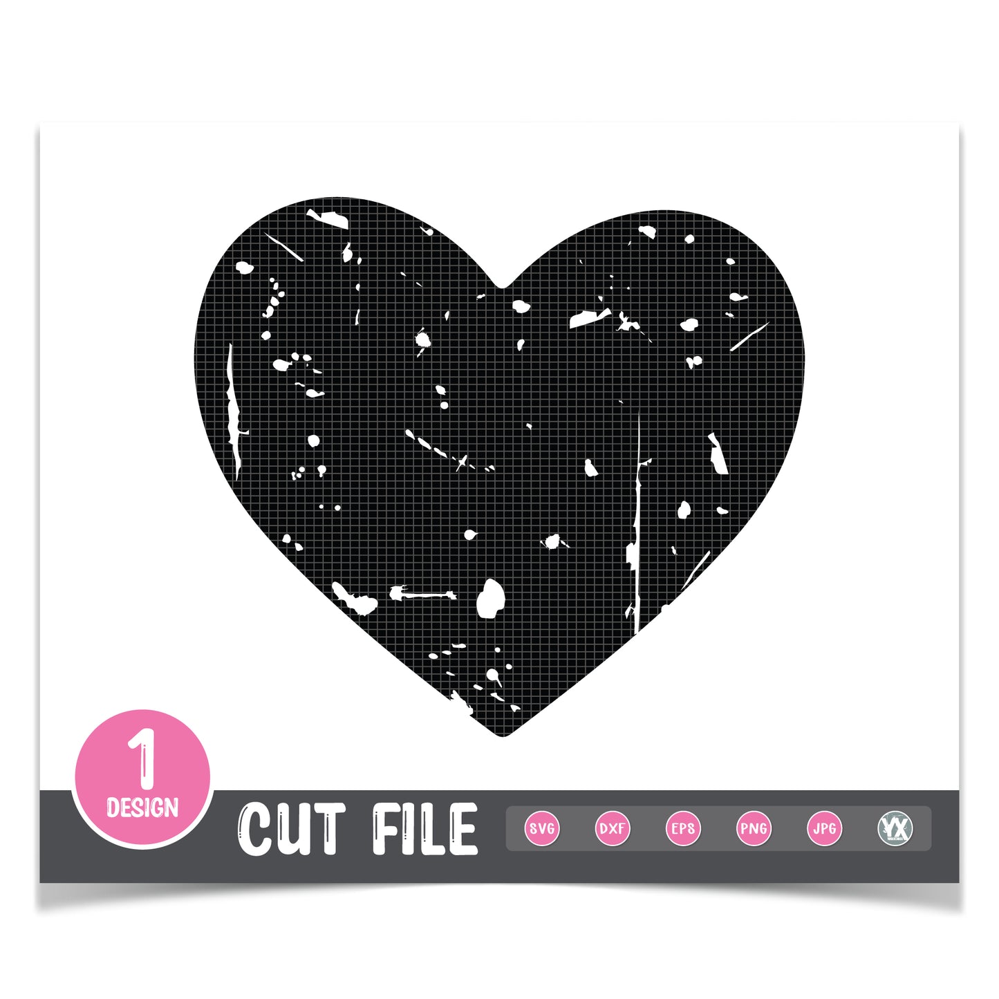 Grunge Heart SVG