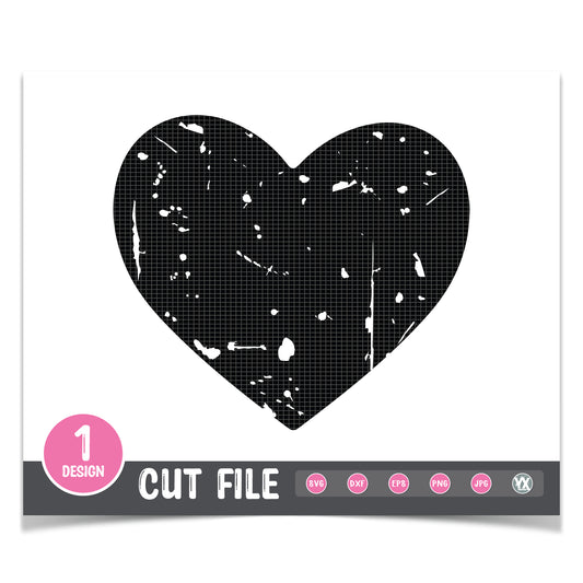 Grunge Heart SVG