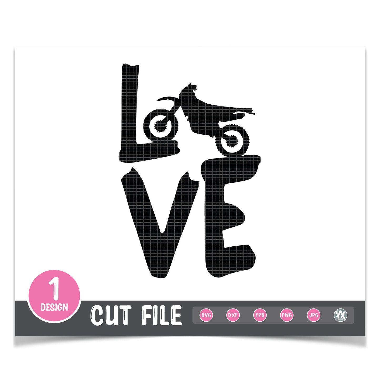 Love Motocross Dirtbike SVG