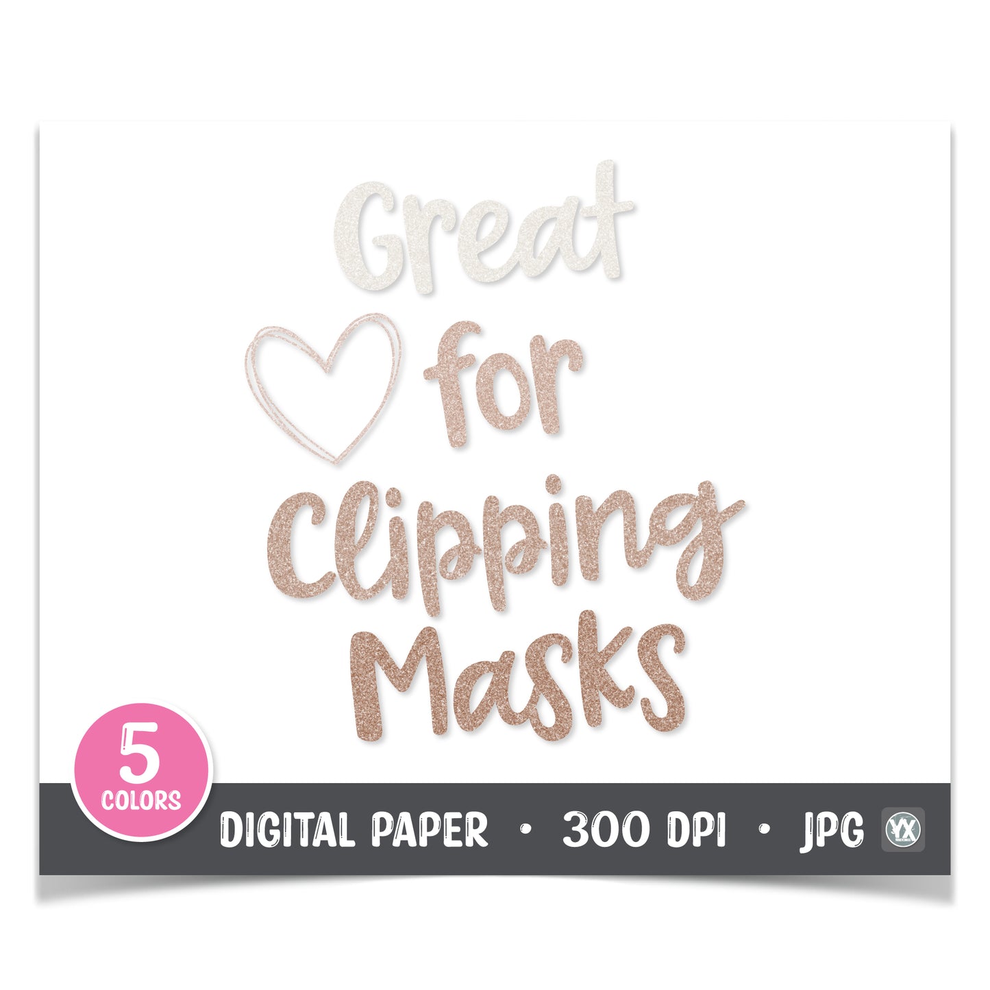 Digital Paper - Rose Gold Glitter
