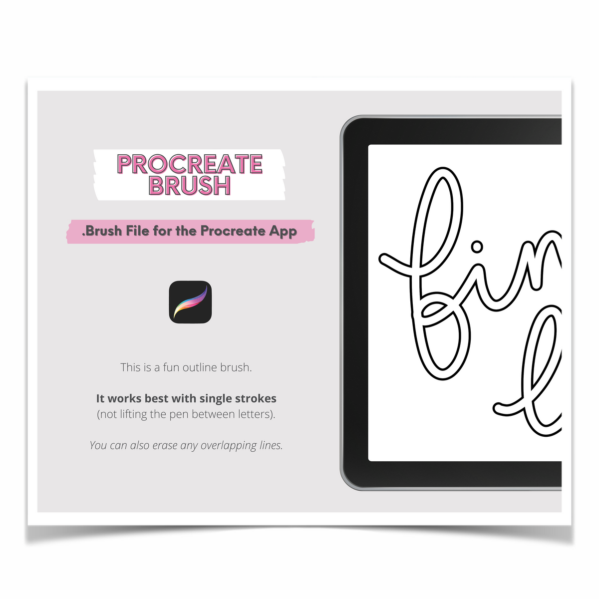 Fine Line Brush for Procreate – Transfer Happy Digital