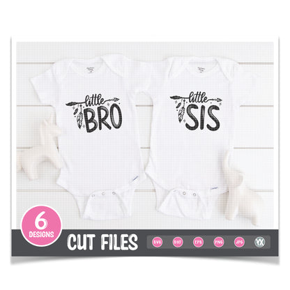 Sibling SVG Set - Feathers
