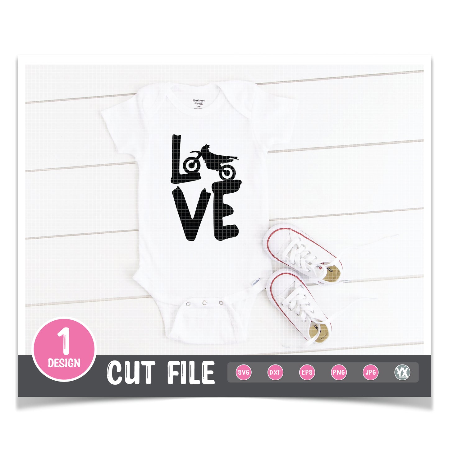 Love Motocross Dirtbike SVG