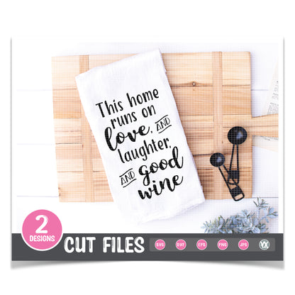 This Home Runs On Good Wine & Cold Beer SVG Bundle