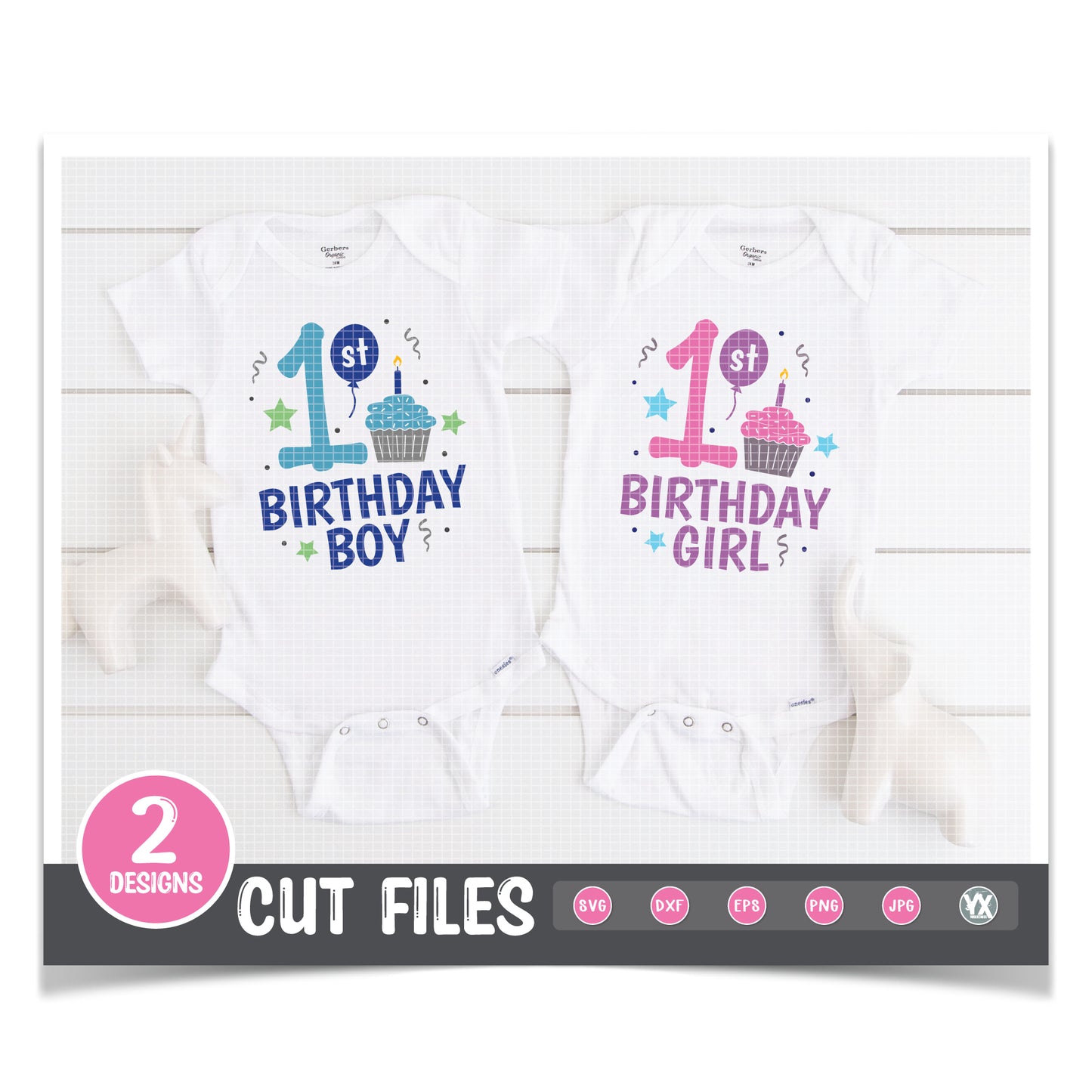 Birthday Girl and Birthday Boy SVG Set