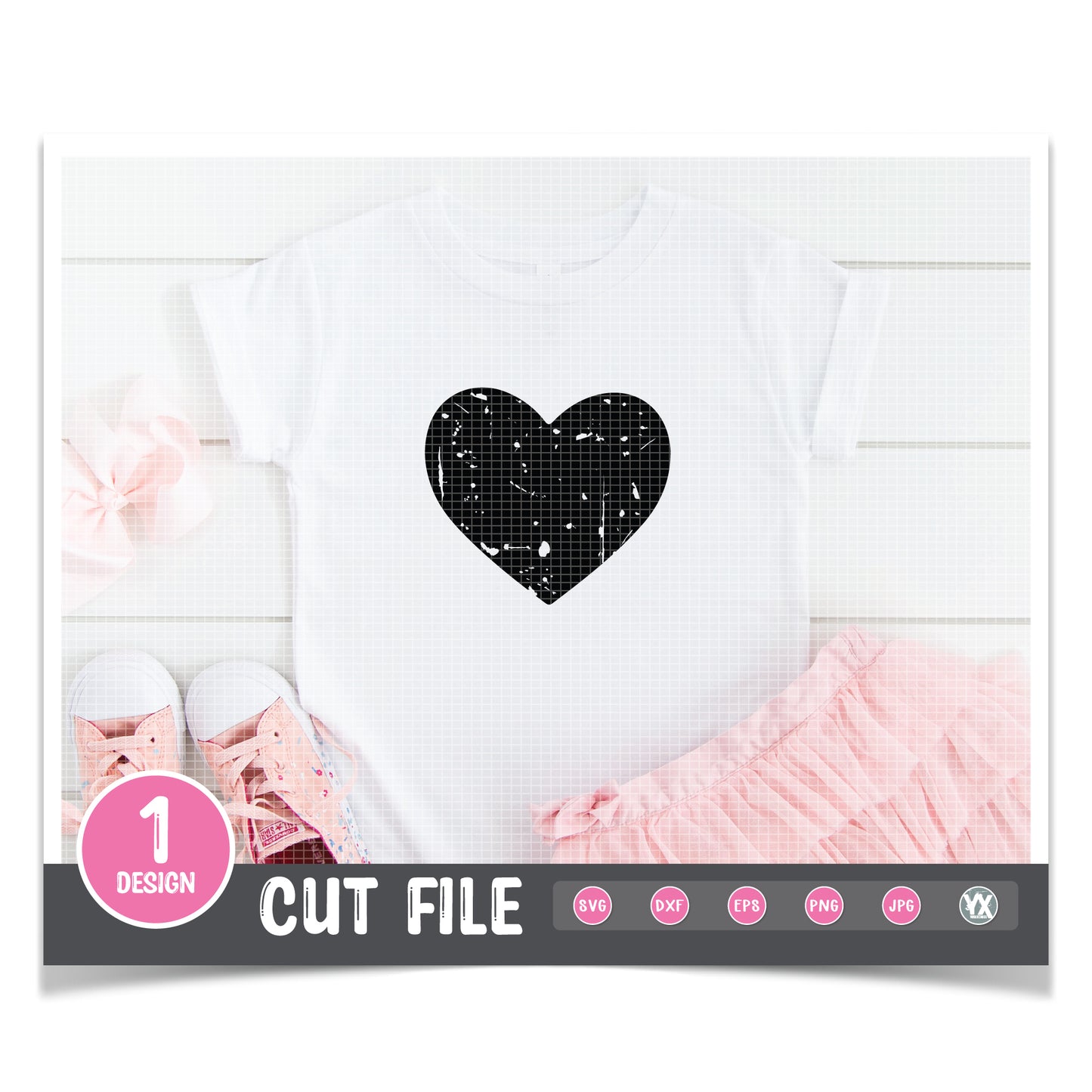 Grunge Heart SVG