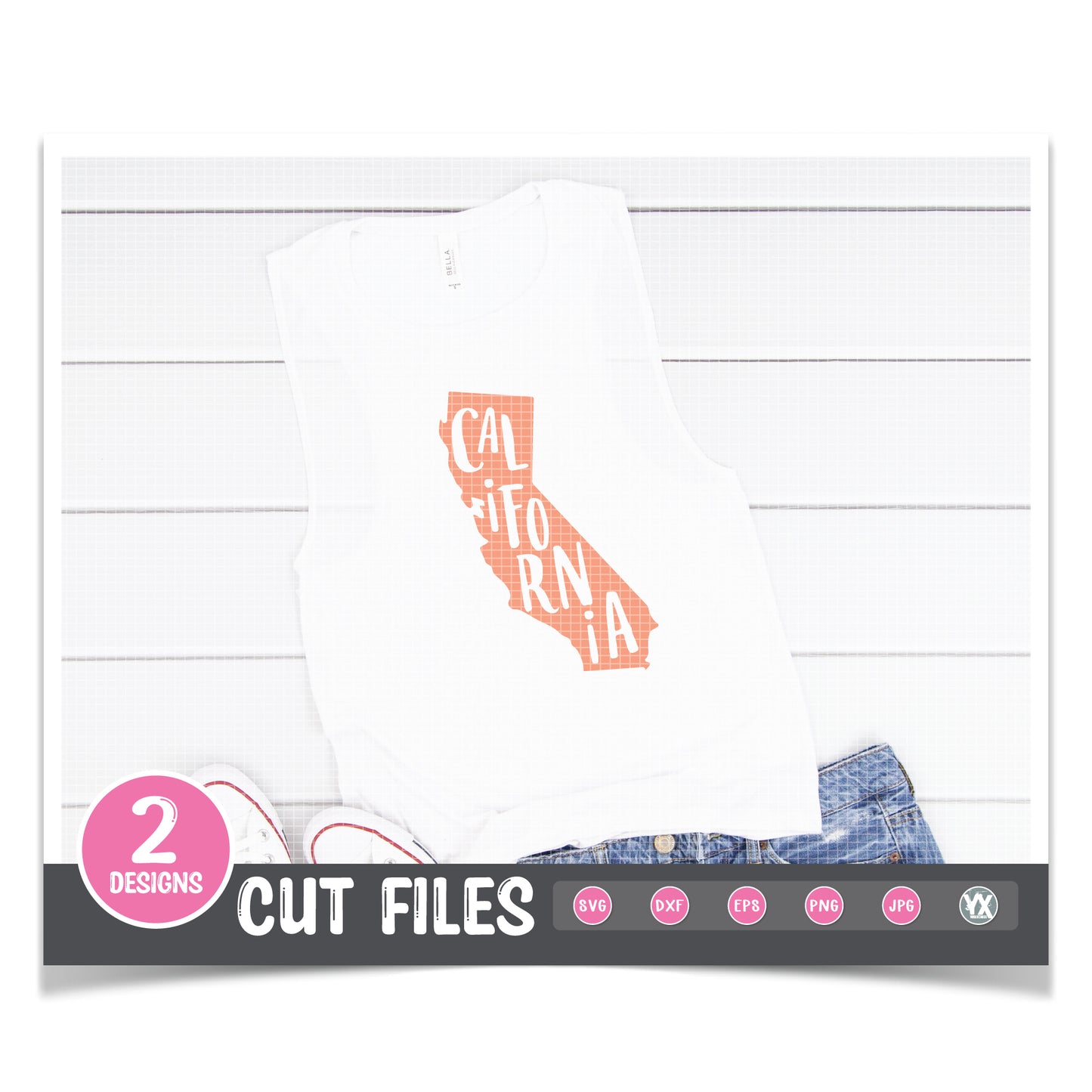 California SVG - Set of 2